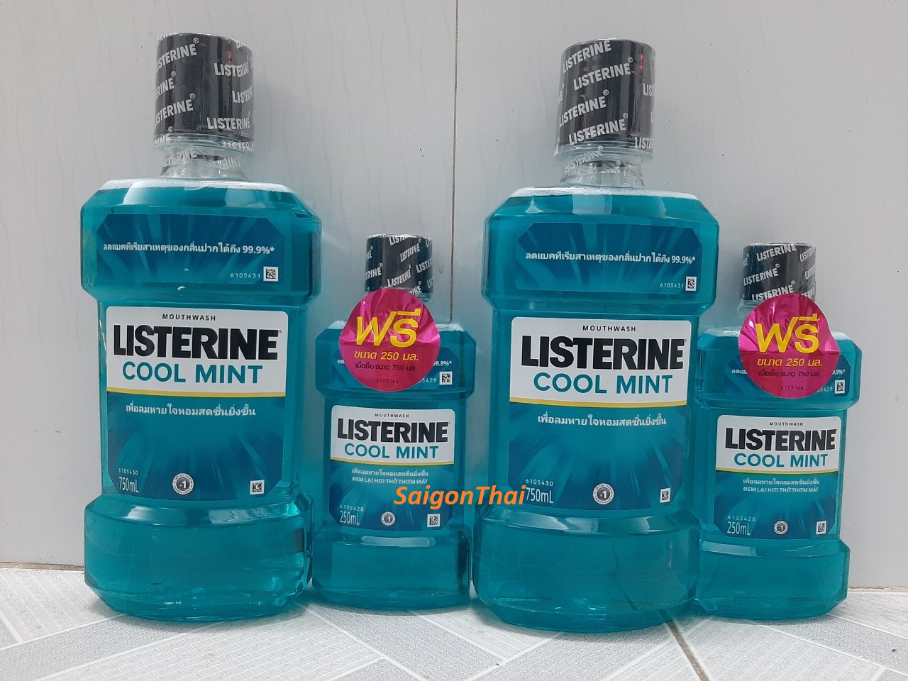 Combo 2 chai Nước súc miệng Listerine chai (chai 750ml + chai 250ml)