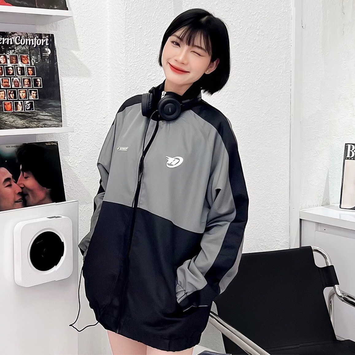 AITHER STUDIO Áo khoác Jacket Dù Unisex form rộng