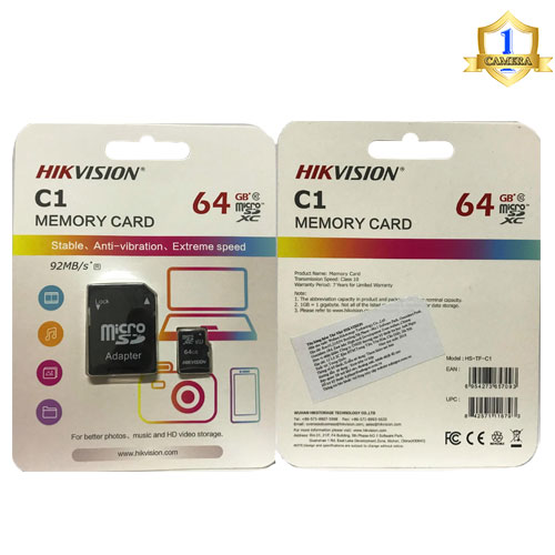 [HCM]Thẻ Nhớ Micro SD 64GB Cho Camera HIKVISION và EZVIZ