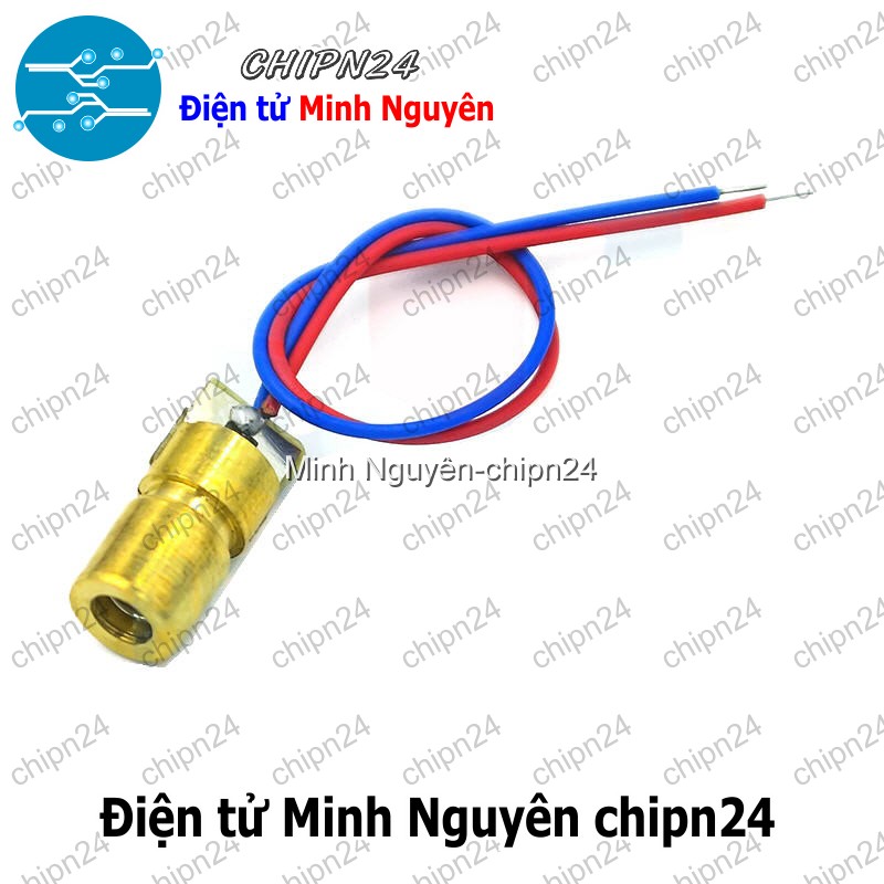 [1 cái] (F13.7) Đầu phát Laser Mini 5V 6mm (Sáng Đỏ Hội Tụ) (Laze) - HH005891