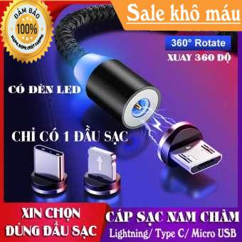 [HCM](HÀNG LOẠI TỐT) CÁP SẠC NAM CHÂM SẠC NHANH   ----1 DÂY  1 ĐẦU SẠC (LIGHTNING) CHO IPHONE IPAD CAO CẤP CÓ ĐÈN LED CHỐNG XOẮN GÃY GẬP TIỆN LỢI THÔNG MINH