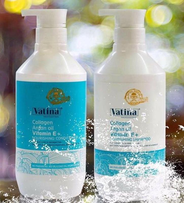 DẦU GỘI XẢ VATINA COLLAGEN DƯỠNG SINH SIÊU TÁI TẠO 800MLx 2
