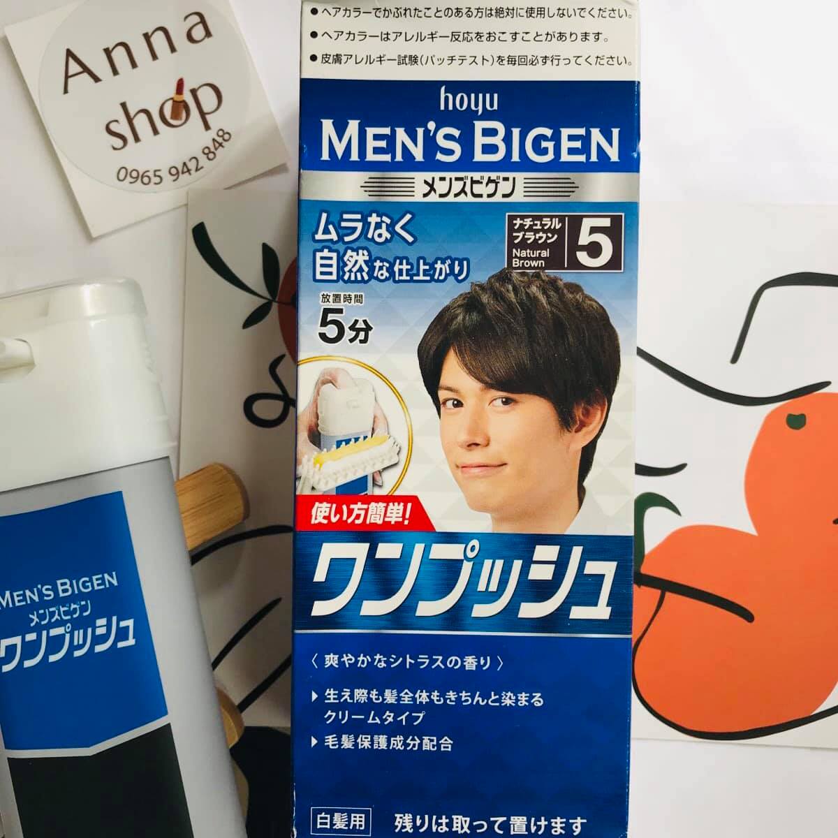 [HCM]Nhuộm tóc phủ bạc MEN’S BIGEN (5 Natural Brown)