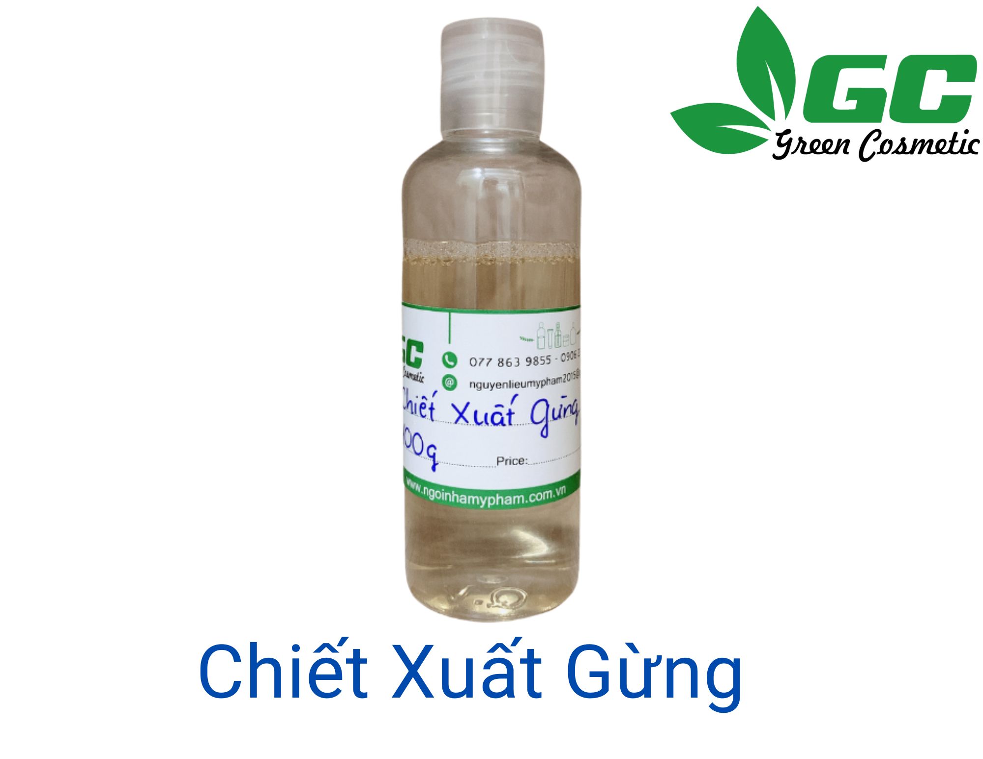 Chiết Xuất Gừng - nguyên liệu mỹ phẩm - greencosmetic - 100mL