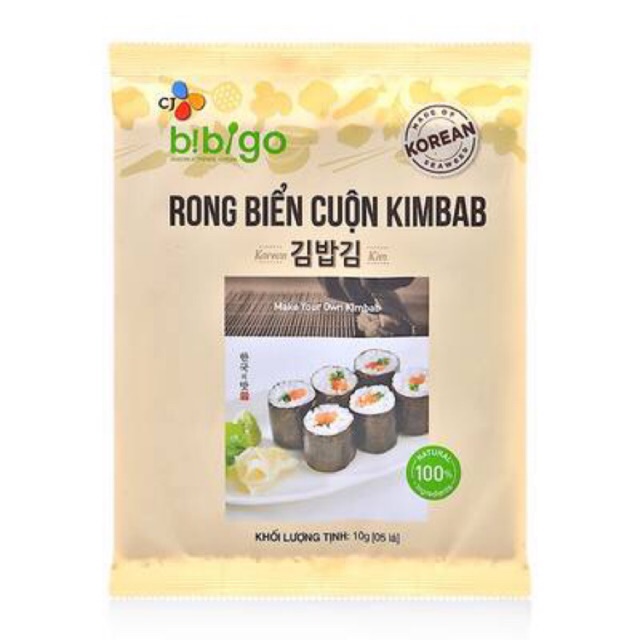 [KoreanMart] RONG BIỂN CUỘN CƠM BIBIGO 10G ( 5 LÁ )