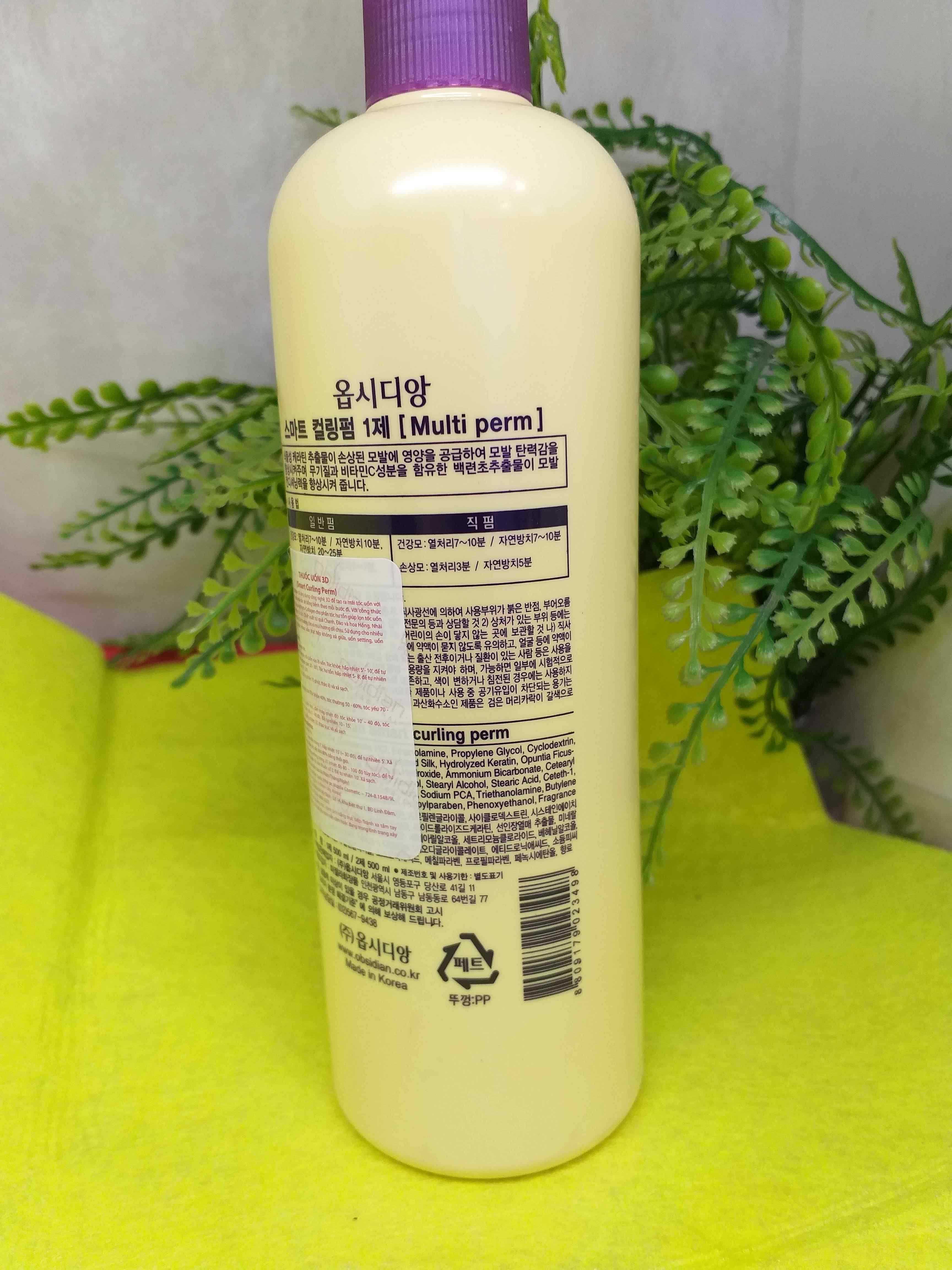 [HCM]Uốn tóc đa năng Obsidian 3D 500ml ( Chai số 1  Kem )