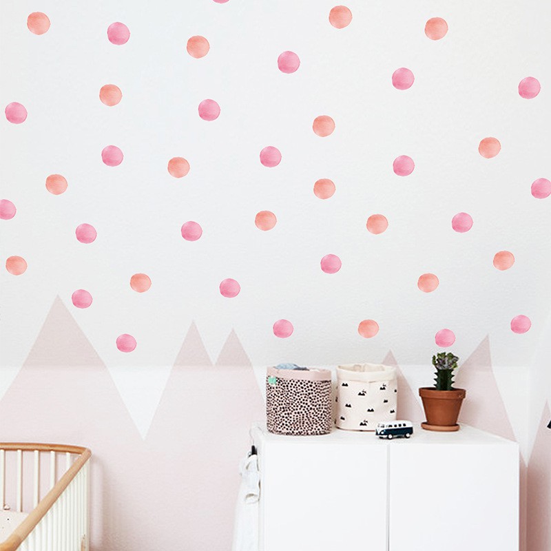 Decal Dán Tường Họa Tiết Chấm Hồng FX-B06