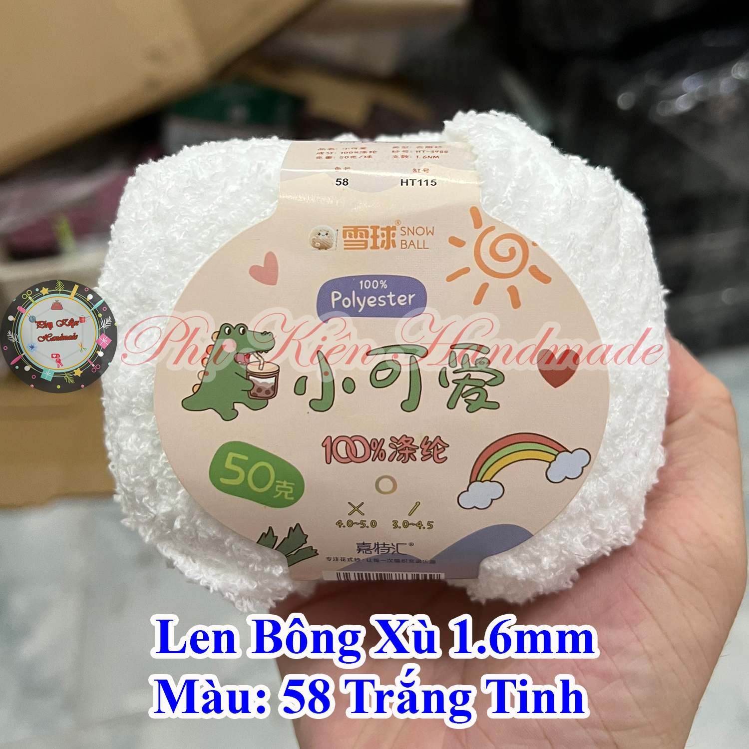 Wool Cotton Yarn 1.6mm -28K/Roll 50Gr