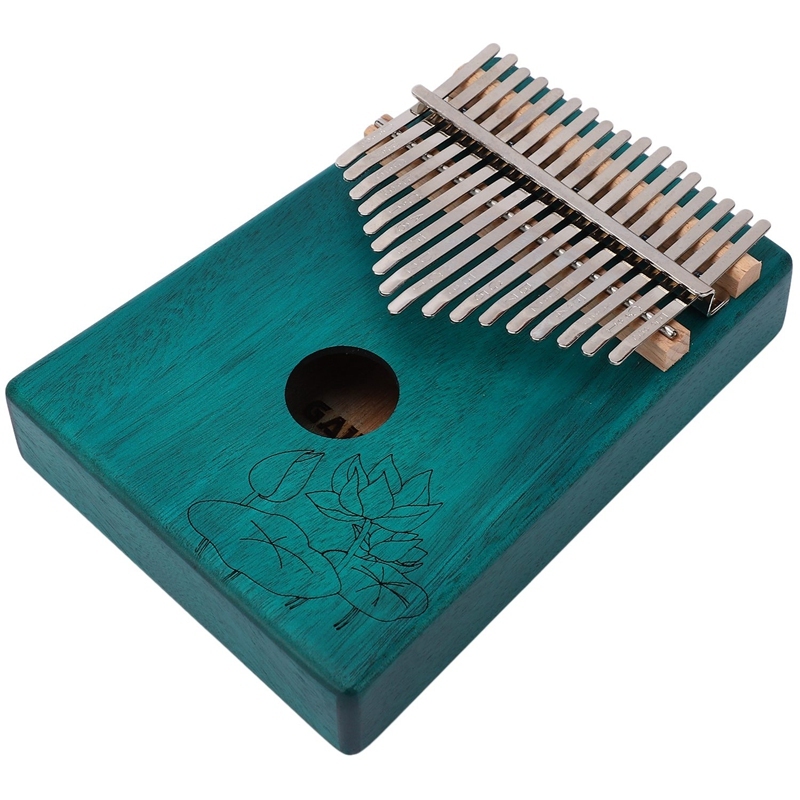 17 Keys Kalimba Lotus Flower Thumb Piano Mahogany Wood Finger Piano Musical Instrument with Tuner Hammer Storage Box Malaysia