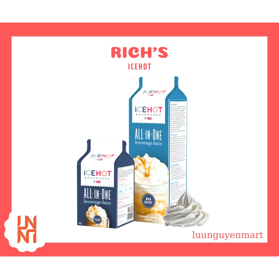 Kem Béo Rich Lùn & Kem Base Ice Hot - Rich lùn 454g