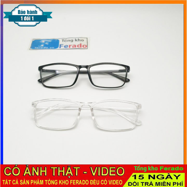 Gọng kính chữ nhật dẻo nam nữ