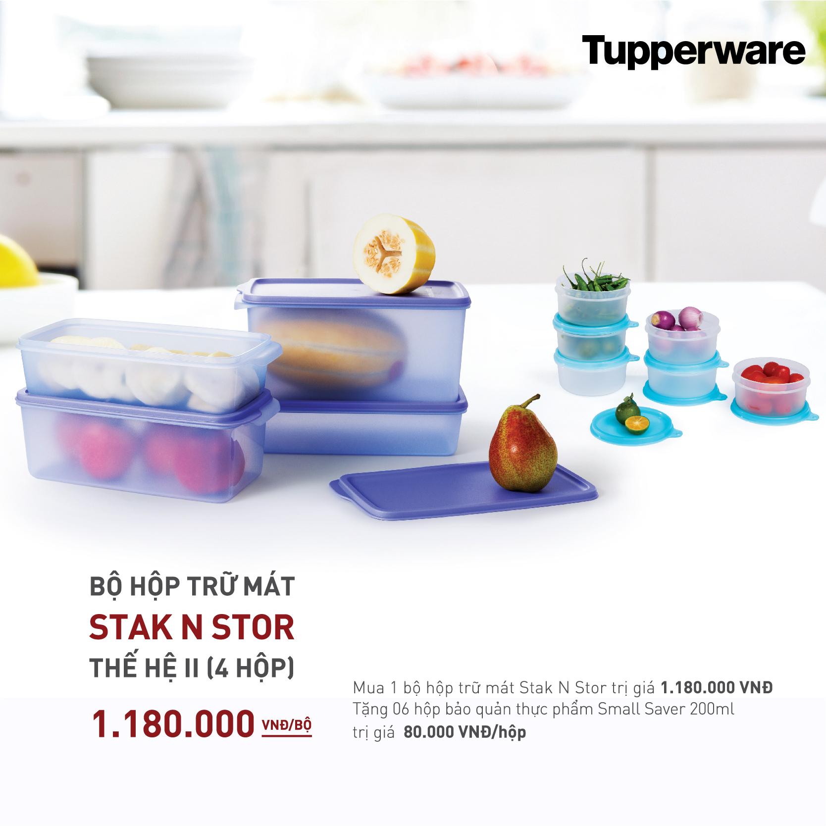 Hộp Tupperware trữ mát Stak n Stor Gen II + Quà tặng HẤP DẪN