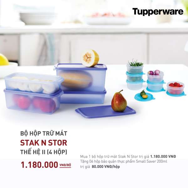 Hộp Tupperware trữ mát Stak n Stor Gen II + Quà tặng HẤP DẪN