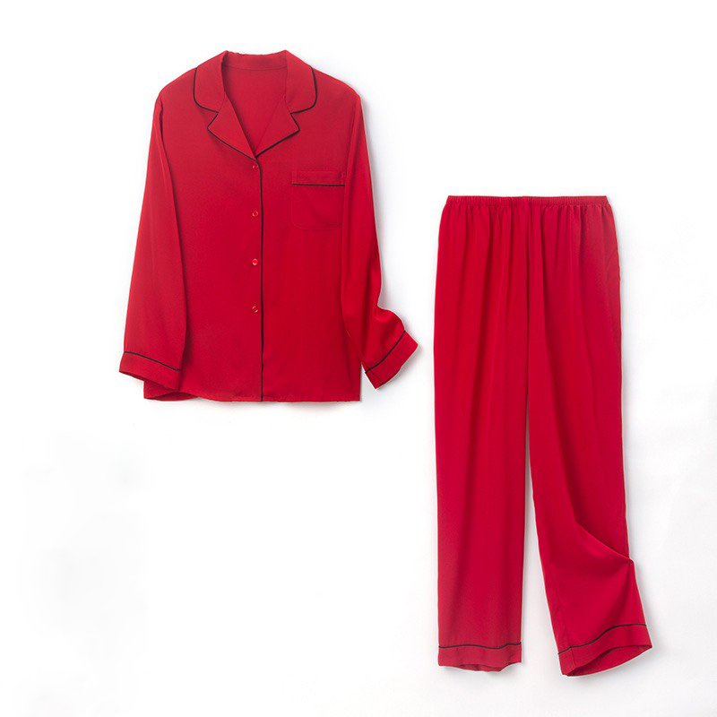 Pyjamas Đồ Ngủ Mặc Nhà Lụa Gấm Bộ Dài Đủ Size AMANTA AMTP61