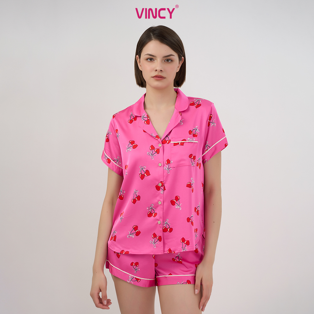 [Buy 3, Get 20% Off, Buy 2, Get 15% Off] Women's Satin Vinyl Shorts Set Bss108W22