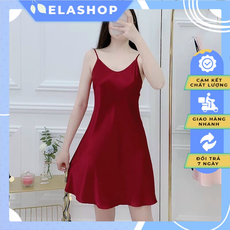 Váy 2 dây lụa, váy ngủ 2s lụa satin đẹp