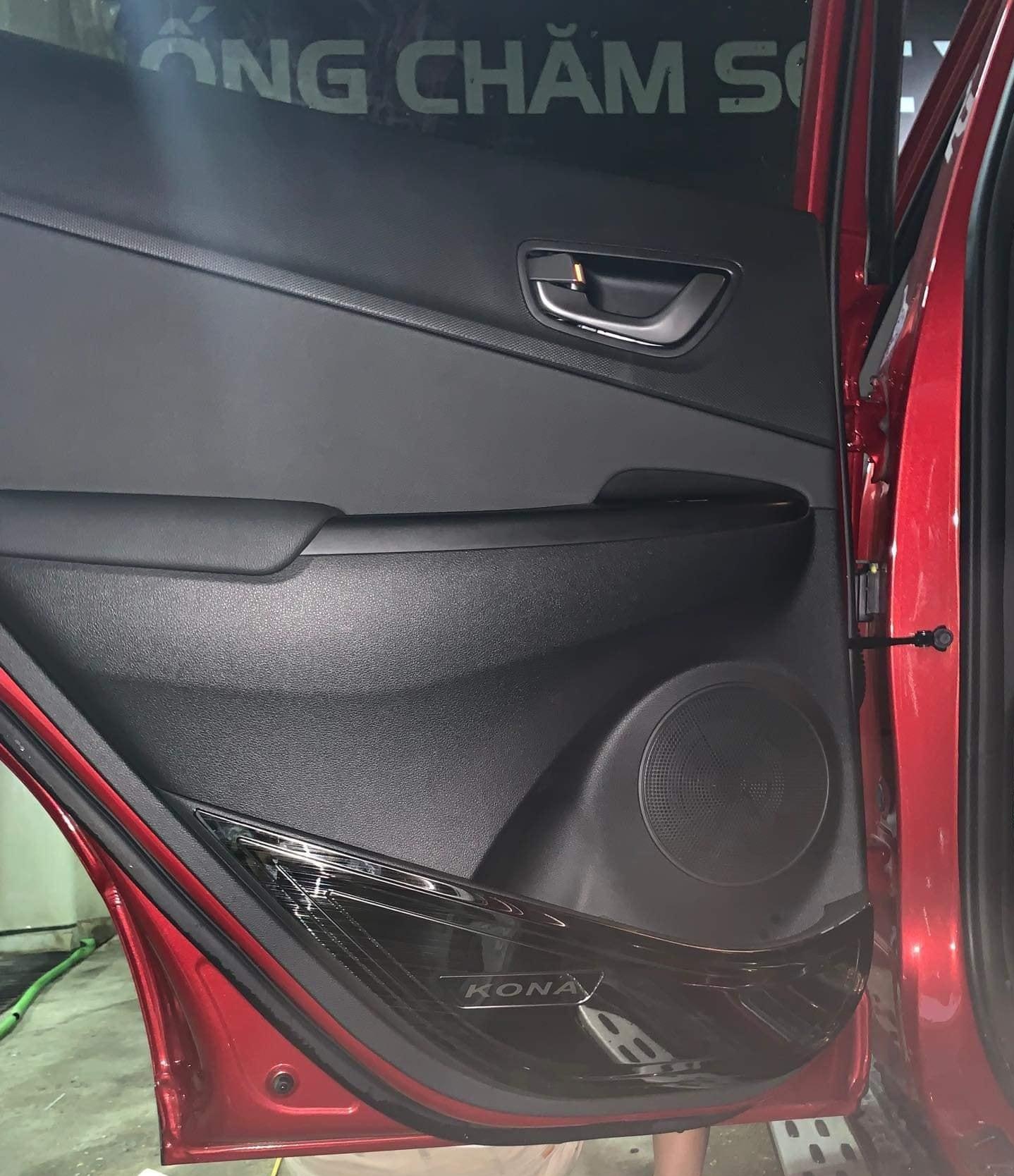 Ốp chống xước cánh cửa Hyundai Kona mẫu titan, Ốp tapli cửa Kona