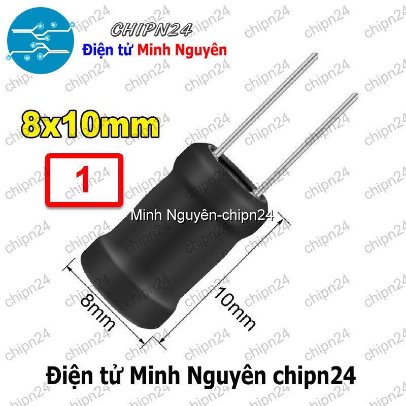 [4 cái] (K227) Cuộn cảm cắm 8x10mm DIP 0810 (1uH/2.2uH/3.3uH/4.7uH/6.8uH/10uH/15uH/22uH/33uH/47uH/68uH)-[Chọn Loại] - HHH.00052