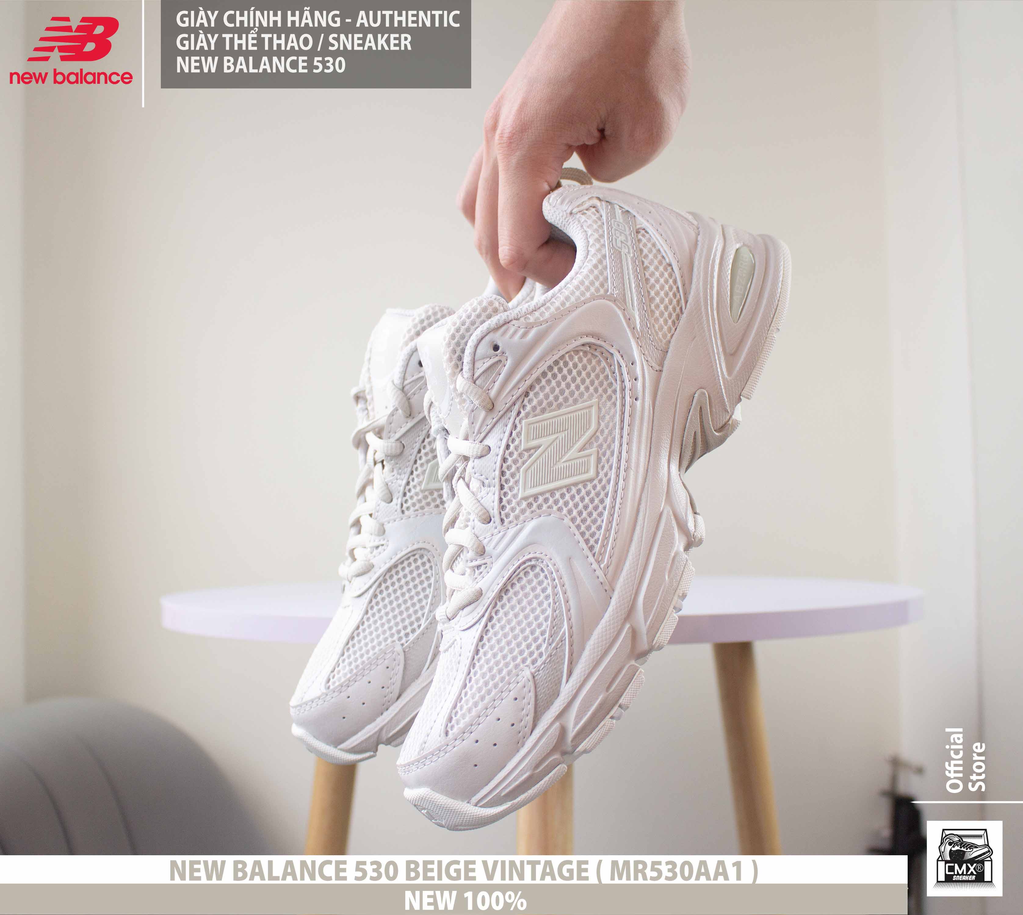 [ HÀNG CHÍNH HÃNG CÓ SẴN ] Giày New Balance 530 BEIGE VINTAGE ( MR530AA1 ) - AUTHENTIC 100%