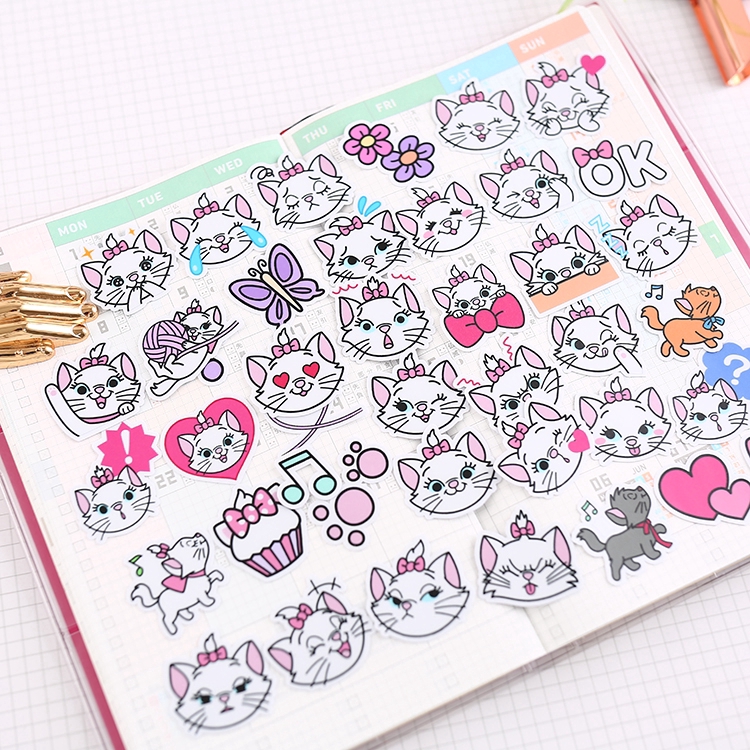 Set 30-60 marie cat sticker-disney sticker
