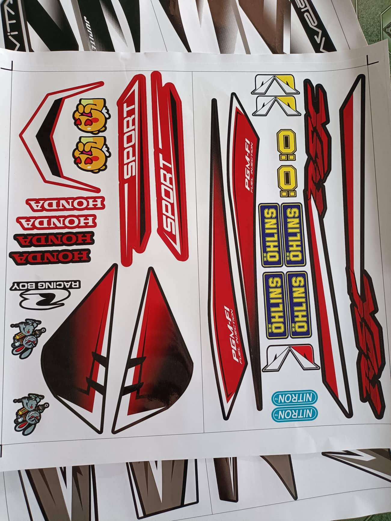 tem rời wave rsx fi 2020, decal 3 lớp