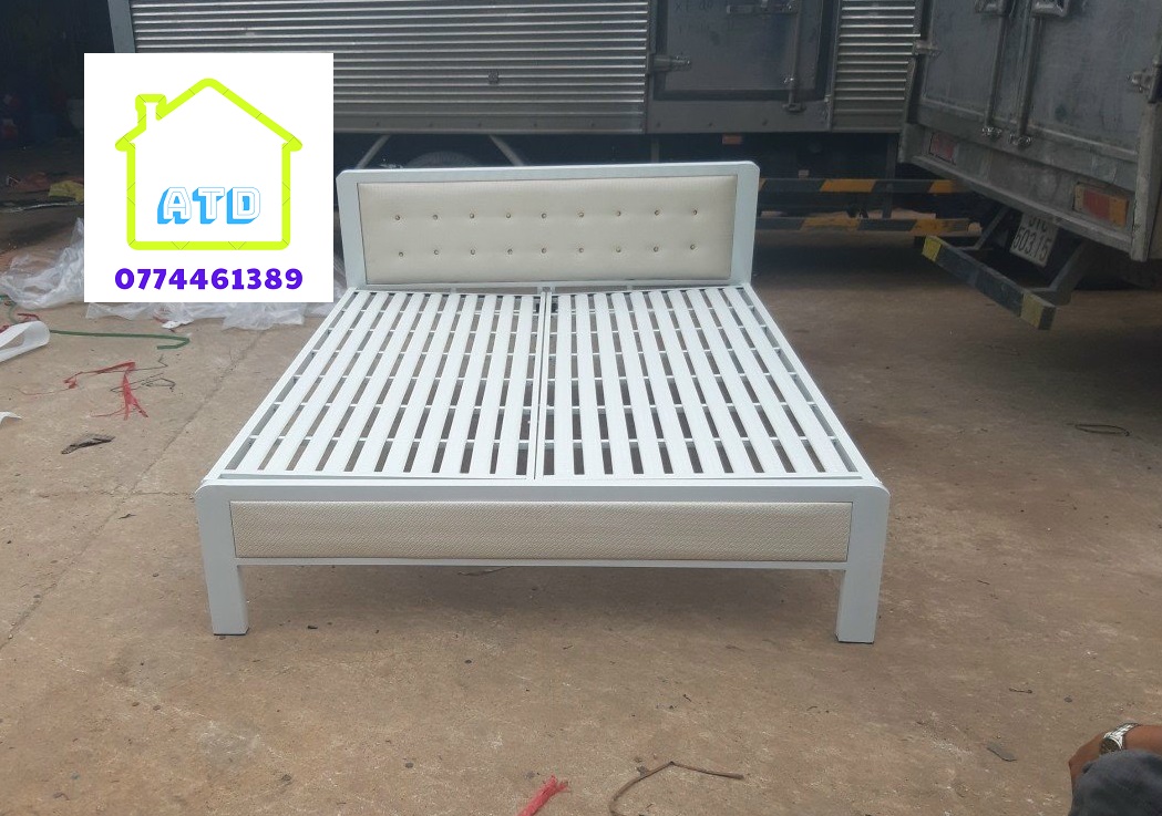 Giường sắt khung hộp 4x8 cao cấp - bảo hành 2 năm - freeship hcm - giao hoả tốc