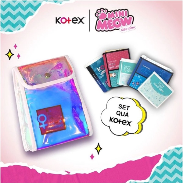 Túi quà băng vệ sinh Hologram từ KotexMỹ phẩm chăm sóc da Sản phẩm làm đẹp giá rẻ