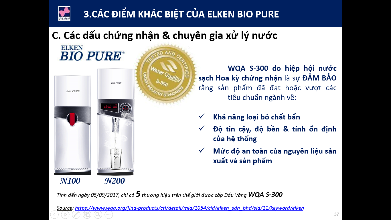 Máy lọc nước Elken Bio Pure N200 (100% chính hãng, ra mắt và bán từ 10/10/2020)