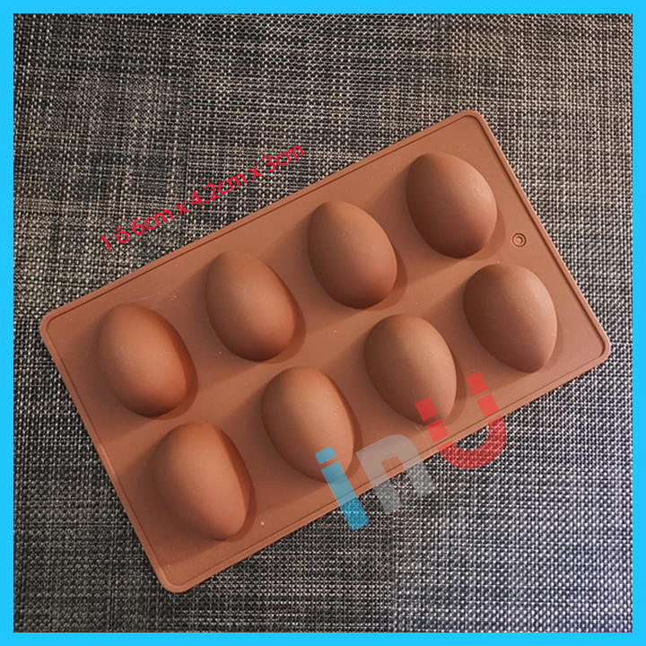 [HCM]Khuôn silicon trứng gà nửa quả 8 trái