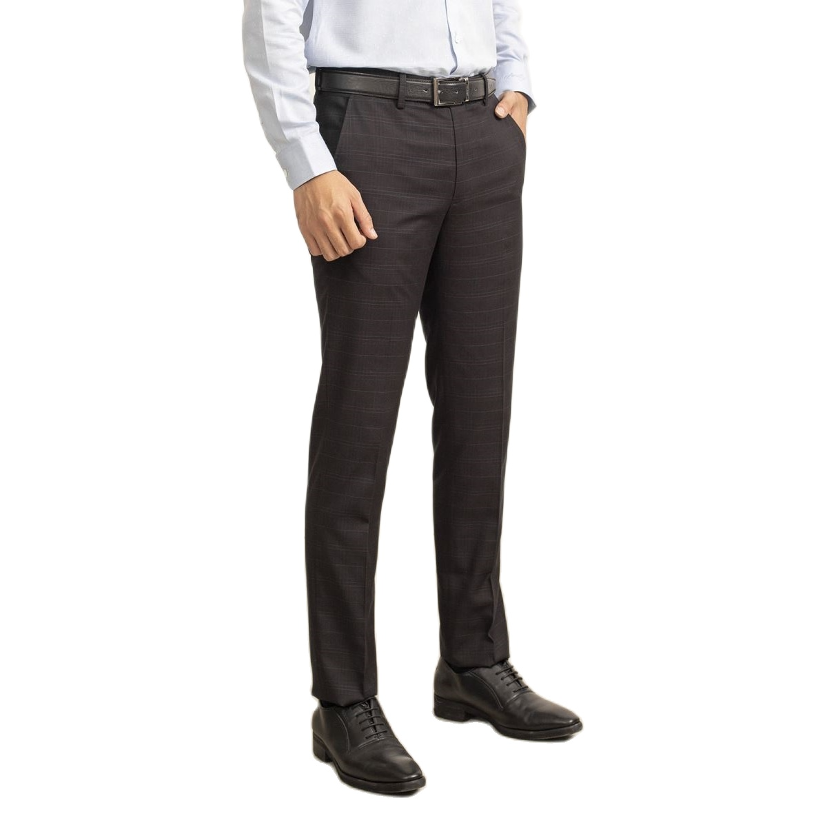 Quần âu Aristino ATR04109 dáng Regular fit màu Đen 01 Kẻ