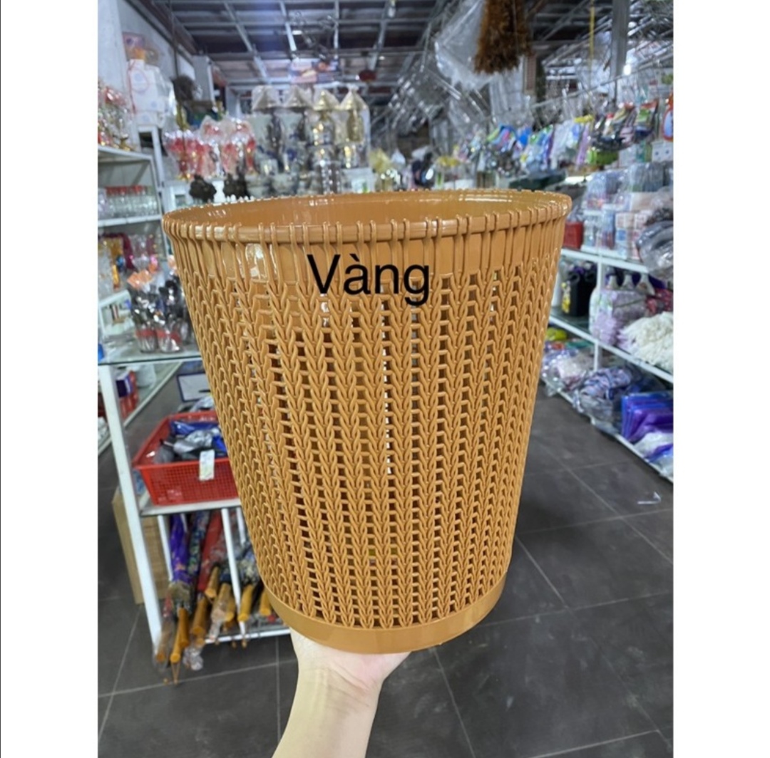 Sọt nhựa giả đan mây Việt Nhật cao cấp. Cỡ to 25x28cm; Cỡ trung: 20x25cm; Cỡ nhỏ: 15x18cm (RxC) (MI246)