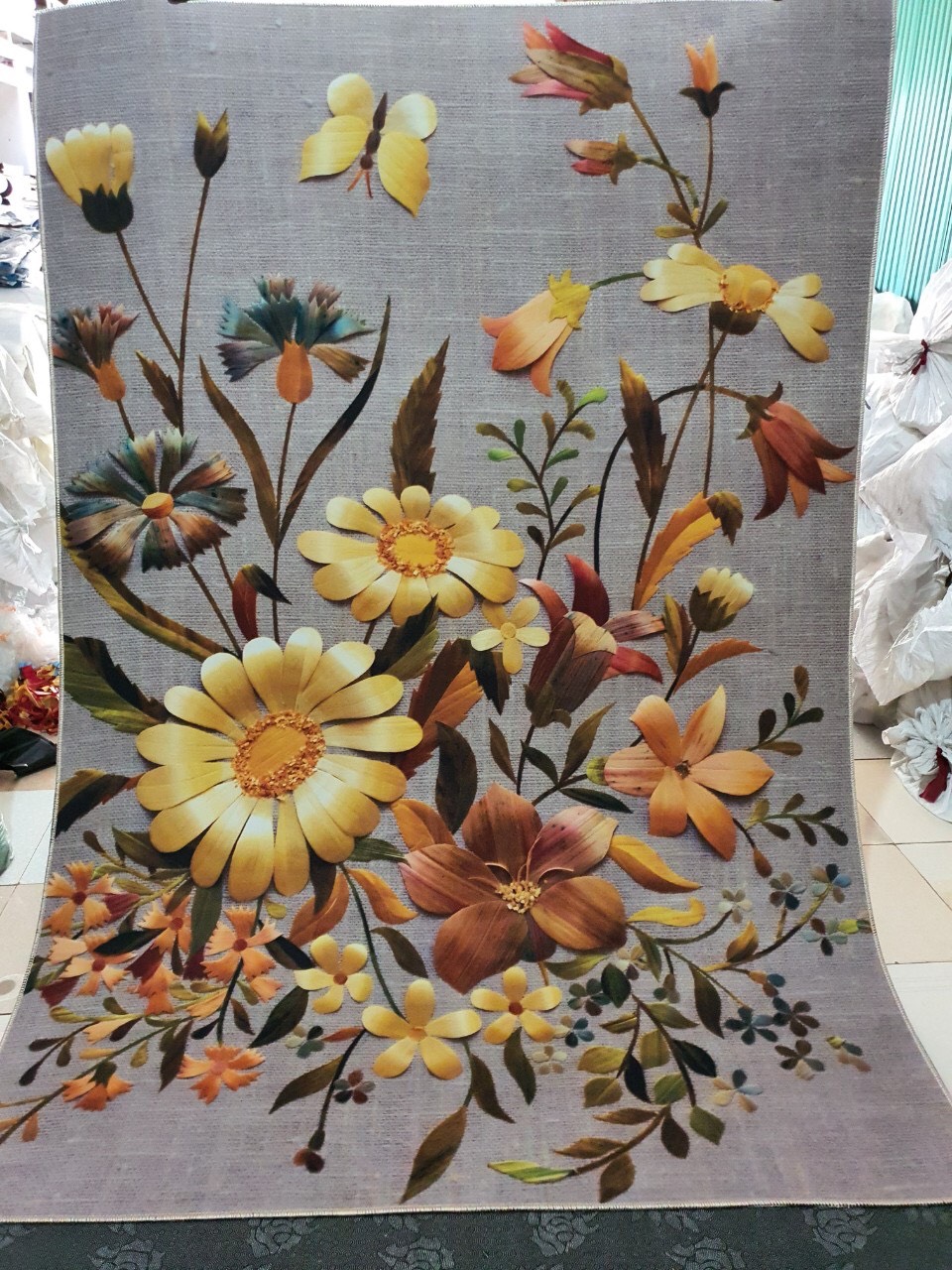 Thảm trải sàn mẫu hoa 2x3m 180520
