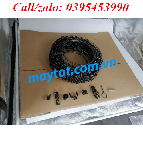 Dây thông tắc cống lò xo phi 16 dùng máy khoan