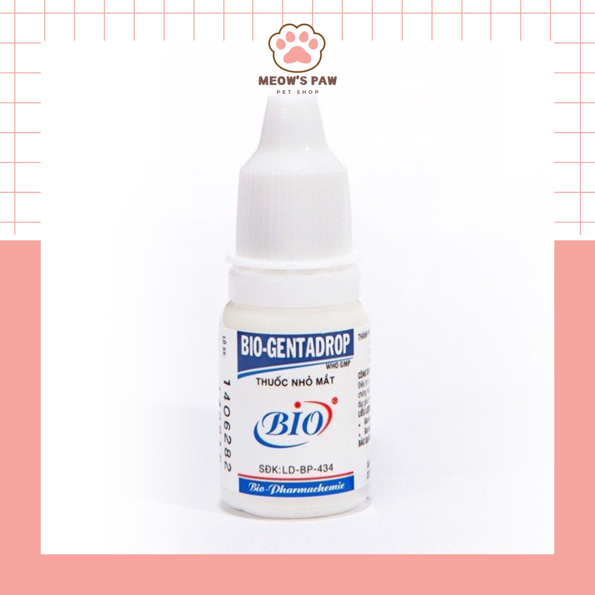 Chai Nhỏ Mắt Bio-Gentadrop 10ml Cho Chó Mèo