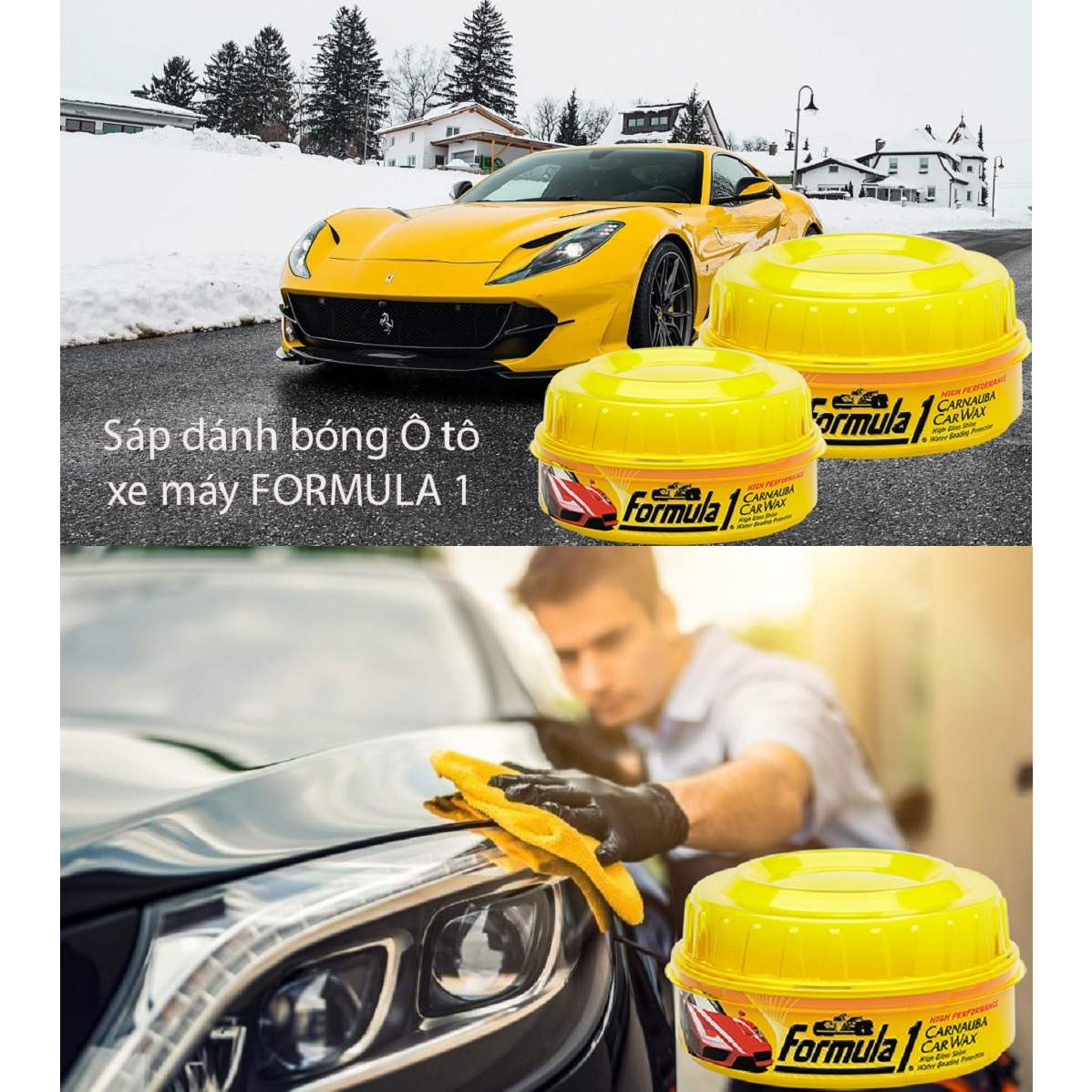 Sáp đánh bóng Ô tô - xe máy FORMULA 1 (227g)