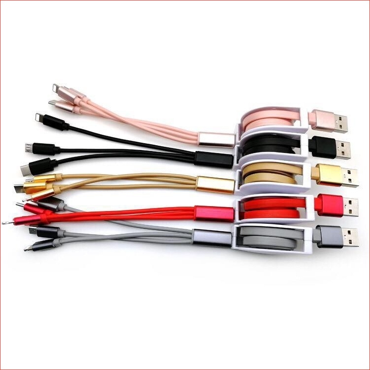 Cable charger drawstring 3 Head multi-purpose