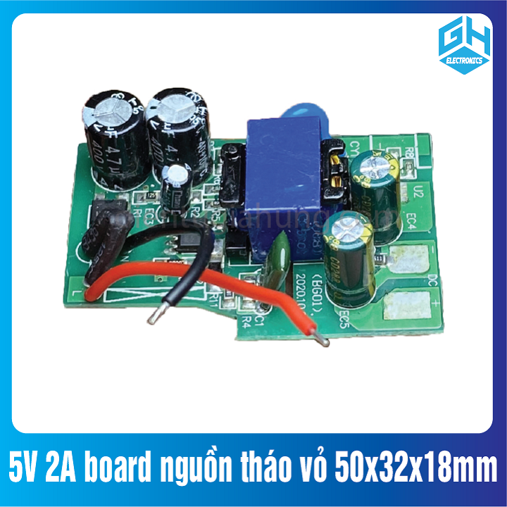 5V 2A board nguồn tháo vỏ 50x32x18mm