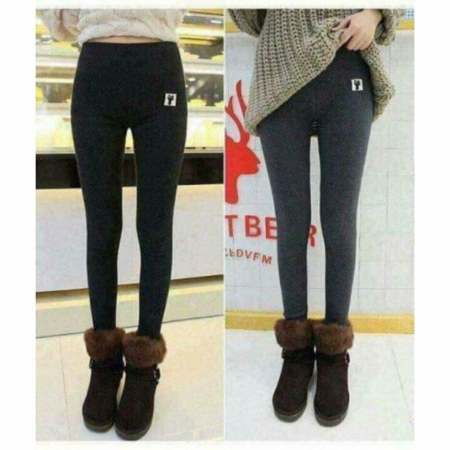 Quần legging nỉ lót lông con mèo