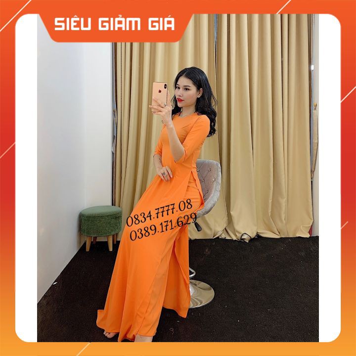 [BÃO SALE] Áo Dài Trơn Lụa Nhật Các Màu- Siêu Xinh