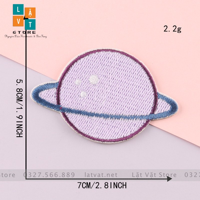 Patch ủi quần áo Sticker miếng dán Thỏ Vũ Trụ cực kì dễ thương dán Vali tủ lạnh...