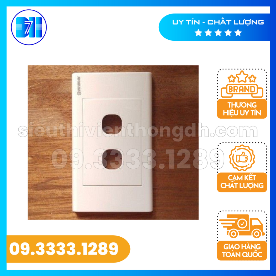 Mặt 2 cổng S18 Sino Vanlock lắp âm tường lỗ tròn