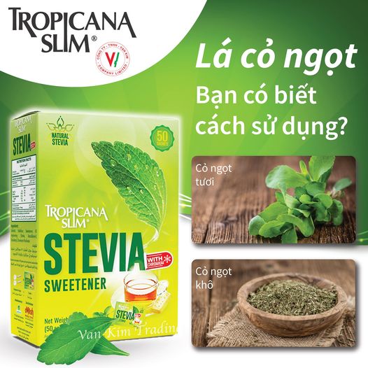 Đường Ăn Kiêng Lá Cỏ Ngọt Tropicana Slim An Toàn Cho Người Tiểu Đường, Giảm Cân Giữ Dáng, Ăn Eat Clean, Detox