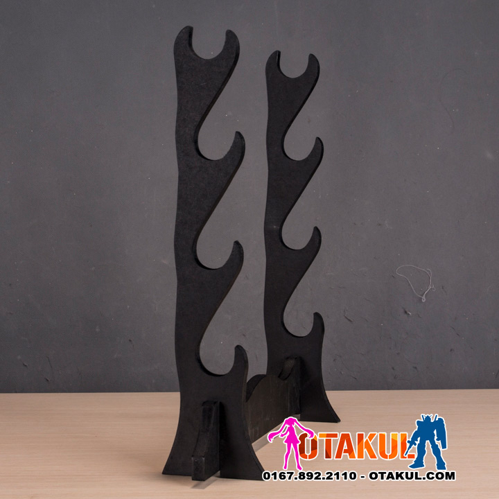Giá Để Kiếm Gỗ 4 Tầng Đen Nhám Gỗ MDF