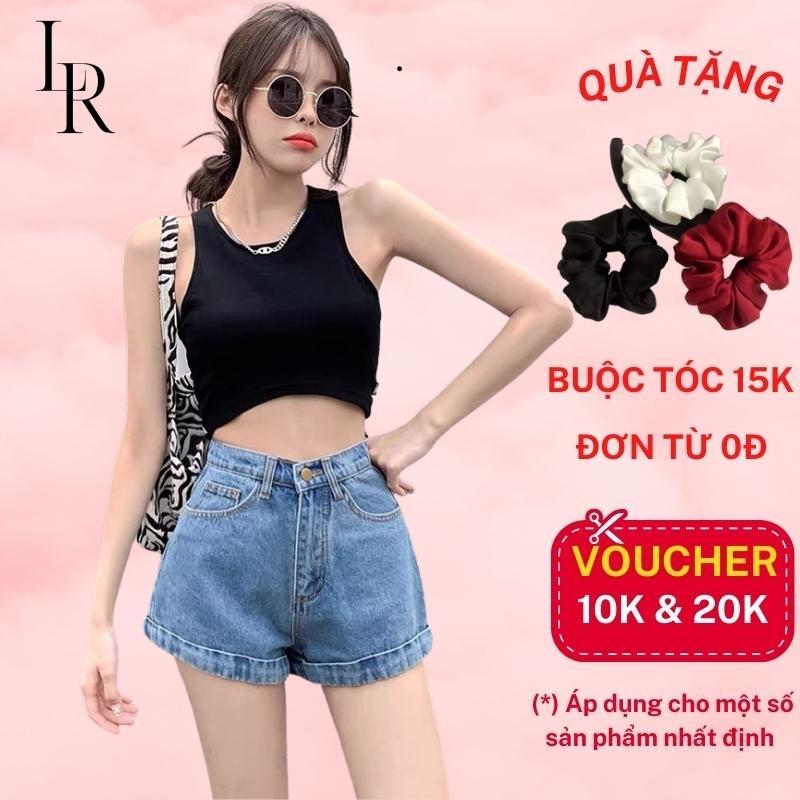 Quần short jean nữ lưng cao, quần đùi jean nữ ống rộng thời trang, siêu tôn dáng
