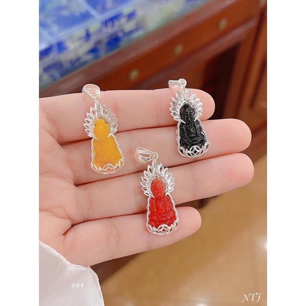 Mặt phật bọc bạc ta size nhỏ cho bé yêu
