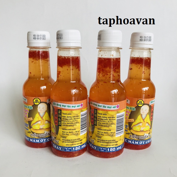 Nước mắm ớt chay Tiểu Thiền Sư chai 180ml