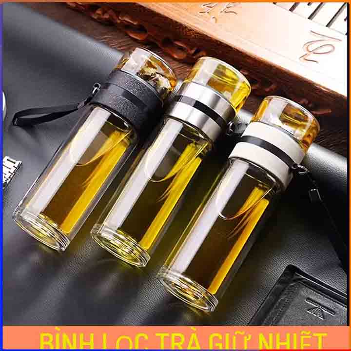 Bình lọc trà thuỷ tinh - có lõi lọc trà - dung tích 400ml