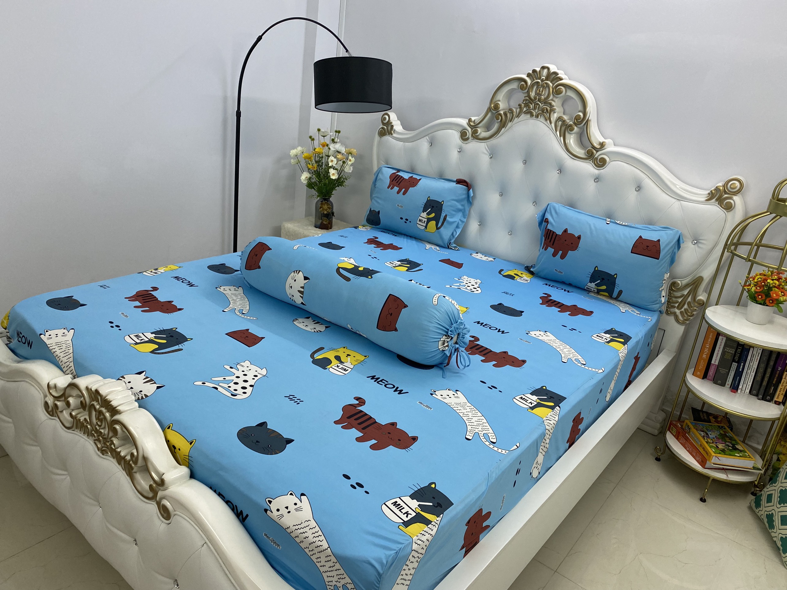 Bộ Drap Thun Hàn Quốc mát lạnh { 4 món } đủ size