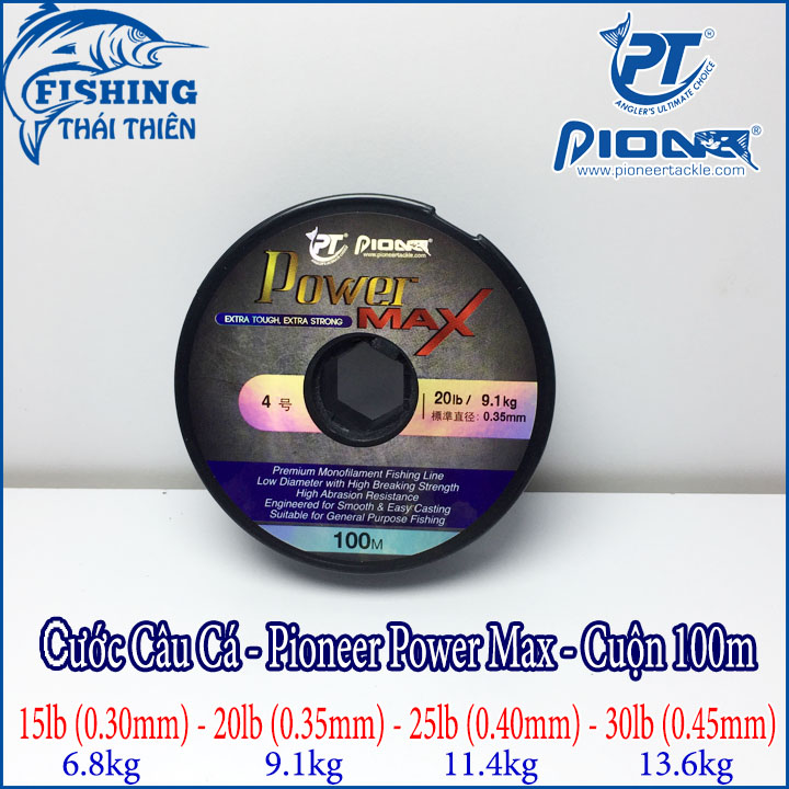 [HCM]Cước câu cá Pioner PowerMax Cuộn 100m