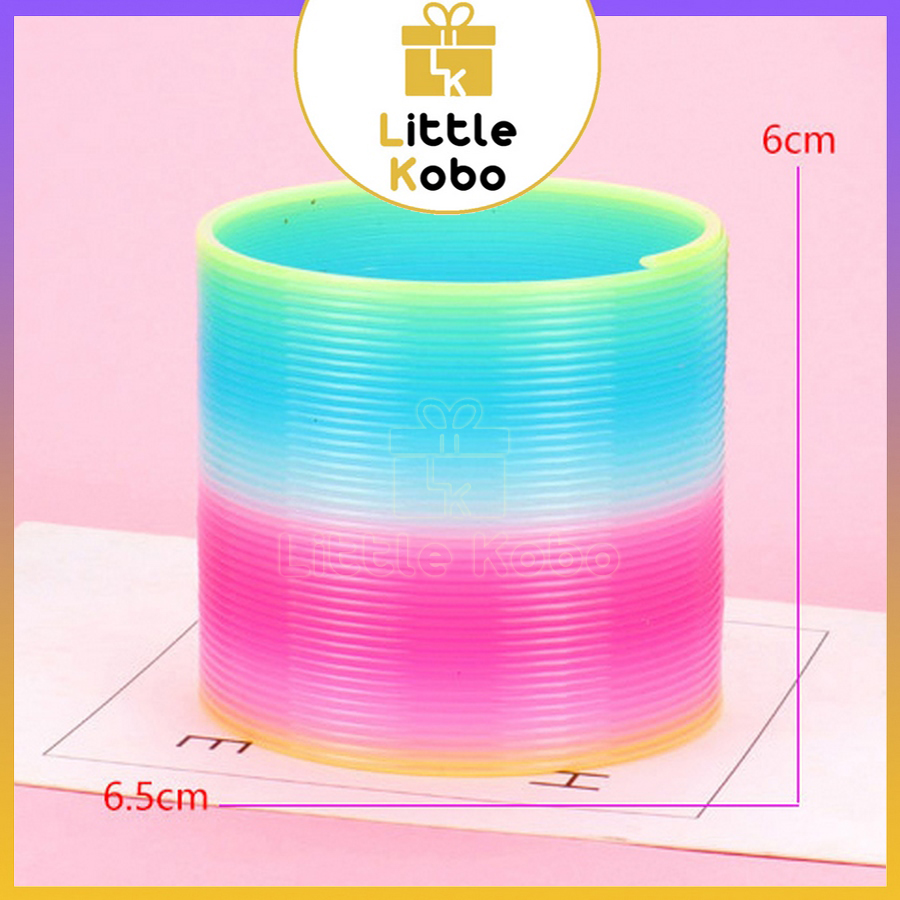 Đồ Chơi Lò Xo Cầu Vồng Ma Thuật Xoắn Ốc Slinky Trò Chơi Xả Stress Giải Trí Trẻ Em Trí Tuệ Khéo Léo - Little Kobo